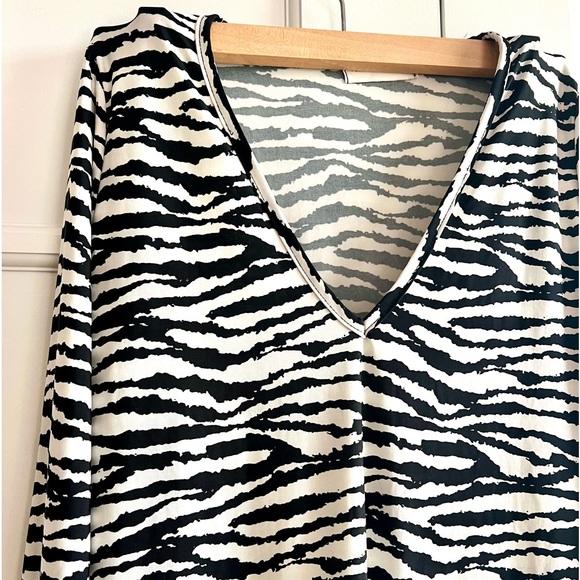 Vintage Bazaar Long Sleeve Zebra Dress - Picture 2 of 5